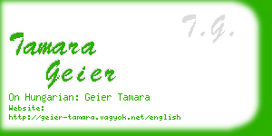 tamara geier business card
